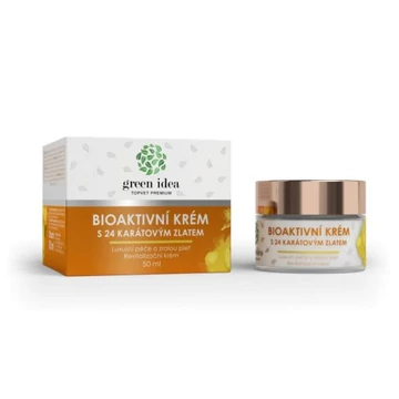 GREEN IDEA TOPVET PREMIUM - BIOAKTÍV ARCKRÉM 24 KARÁTOS ARANNYAL 50ml
