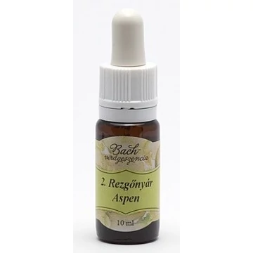 Bach-Aspen (2. Rezgőnyár) virágeszencia 10ml (barna, pipettás kupakkal ellátott gyógyszertári üvegben)