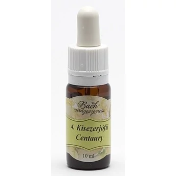 Bach-Centaury (4. Kisezerjófű) virágeszencia 10ml (barna, pipettás kupakkal ellátott gyógyszertári üvegben)