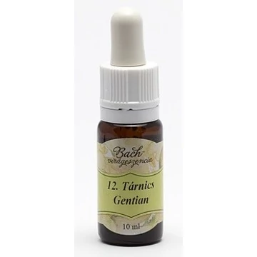 Bach Gentian (12. Tárnics) virágeszencia 10ml. barna, pipettás kupakkal ellátott gyógyszertári üvegben