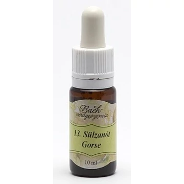 Bach Gorse (13. Sülzanót) virágeszencia 10ml. barna, pipettás kupakkal ellátott gyógyszertári üvegben