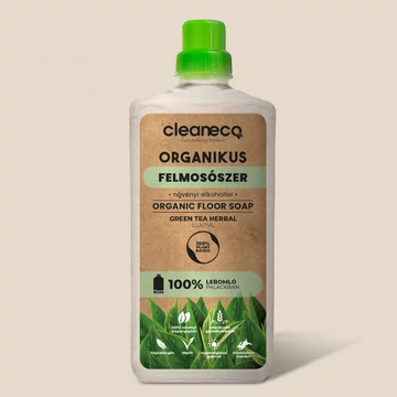 Cleaneco Organikus Felmosószer - Növényi Alkohollal - Green Tea Herbal Illattal 1L 