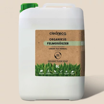 Cleaneco Organikus Felmosószer - Növényi Alkohollal - Green Tea Herbal Illattal 5L 
