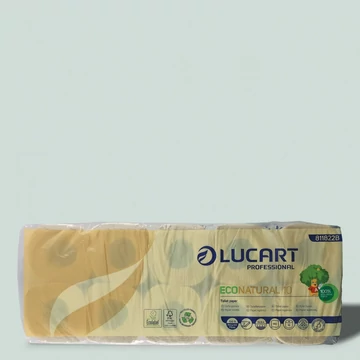Cleaneco Lucart Econatural Toalettpapír 2 réteg, 180 lap/tekercs, 10 tekercs/csomag • csomag ár: