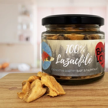 Barf Love Fagyasztva szárított lazacfilé jutifalat 70g