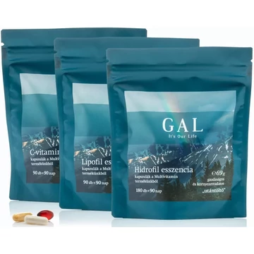 GAL MULTIVITAMIN - 90 DARABOS UTÁNTÖLTŐ 90 LIPOFIL+180 HIDROFIL+90 C-VITAMIN KAP