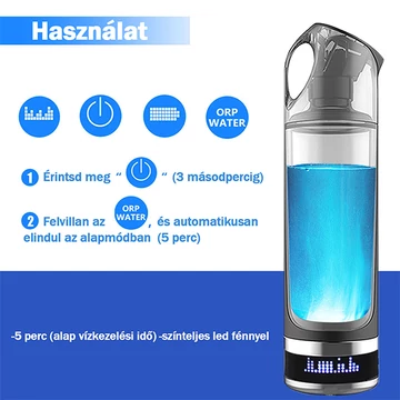 Hidrogénes víz készítő palack - Hydrotech H1