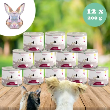 Hermann's 100% nyúlhús monoprotein kizárásos diétához kutyáknak és macskáknak 12 x 200 g, Herrmanns