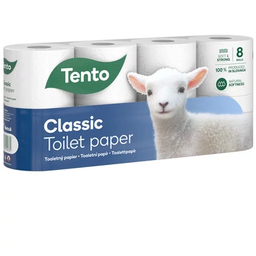 Smile Tento Ellegance Classic toalettpapír (wc papír), 3 rétegű, 150 lapos, 8 tekercs/csomag