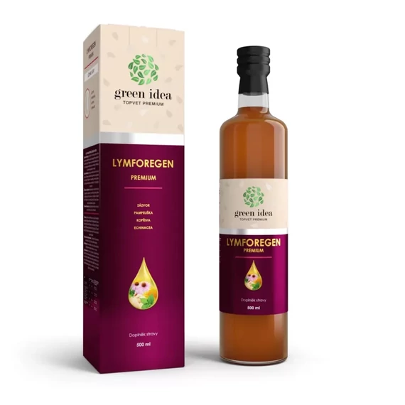 Green idea LYMFOREGEN PRÉMIUM SZIRUP NYIROKRENDSZER, LÁBÖDÉMA GYÓGYNÖVÉNYEKKEL 500ml