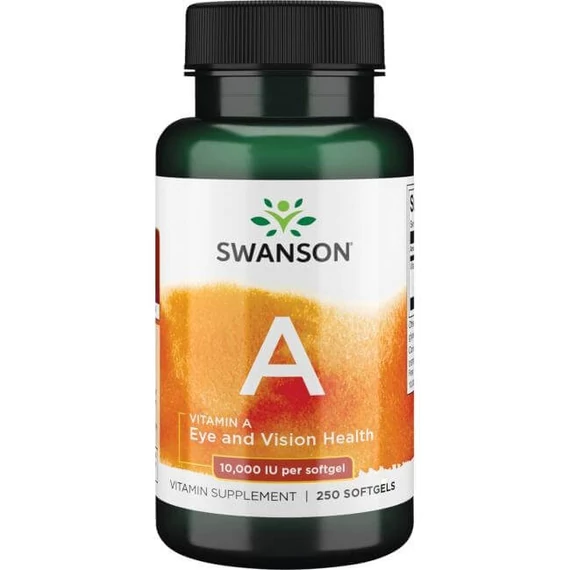 SWANSON A-vitamin gélkapszula 10.000 NE (3.000 mcg RAE) / 250 db